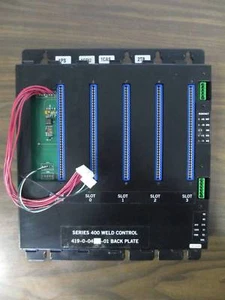 WTC Robotron 4-Slot Back Plate Rack 419-0-0444-01 4190044401 Series 400 Weld - Picture 1 of 4