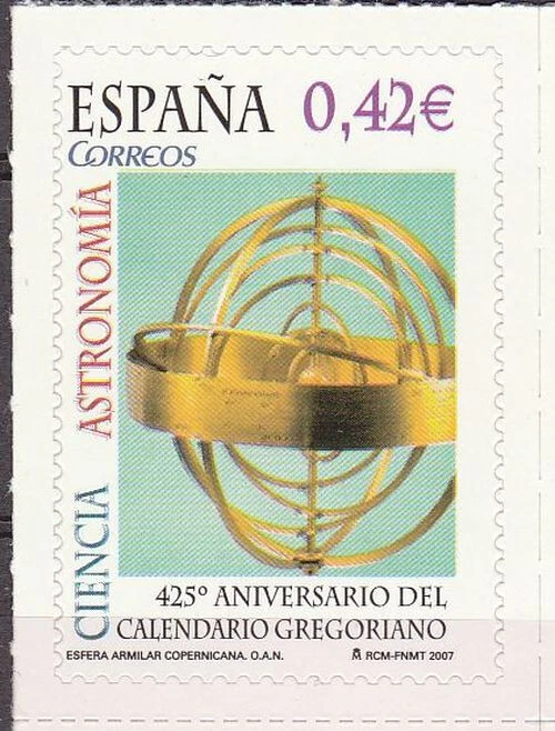 España 2007 Edifil 4311 Sello ** Ciencia Astronomia Calendario Gregoriano - Imagen 1 de 1