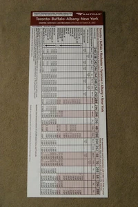 Amtrak - Toronto - Buffalo - Albany - New York - Timetable - Oct 28, 2002 - Picture 1 of 1
