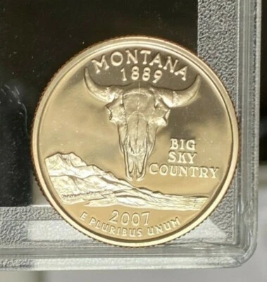 2007-S proof (clad) Montana quarter; DCAM from mint proof set - Image 1 of 4
