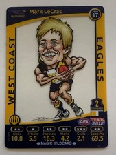 2012 AFL Team Coach Magic WildCard MW17 Mark LeCras West Coast 