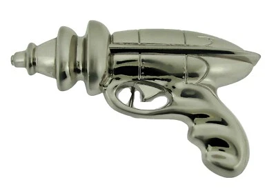 Ray Gun Hebilla de Cinturón Plateado Cromo Metal ComicCon Moda Nuevo Hombres Mujeres Moda Foto 1 de 4