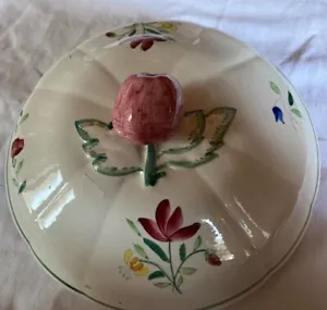 Ancienne soupière en faïence Longchamp peint à la main - Bild 1 von 8