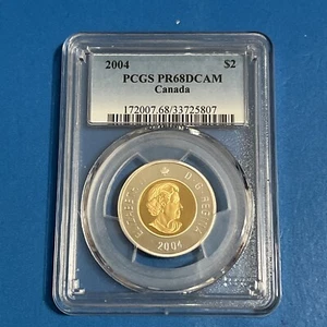 2004  CANADA Silver 2 Dollars $2 PCGS PR68 DCAM - Picture 1 of 4