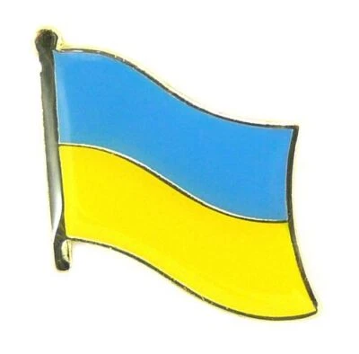 FAHNENMAX® Flaggen Pin Fahne Ukraine Anstecknadel Flagge