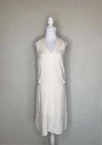 Helmut Lang Ethereal Ivory White Cream Silk Shift Dress Elegant Summer 0 ITM163 - Picture 1 of 10