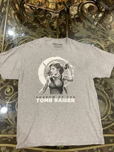 Shadow of the Tomb Raider Lara Croft Size Large T-Shirt Loot Crate Gray - Picture 1 of 4