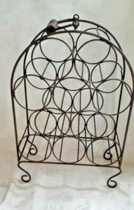 9 Bottle Metal Wine Rack Tabletop or Countertop  - Picture 1 of 3
