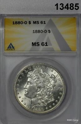 1880 O MORGAN SILVER DOLLAR ANACS CERTIFED MS61 LOOKS MUCH NICER! #13485 - Image 1 of 3