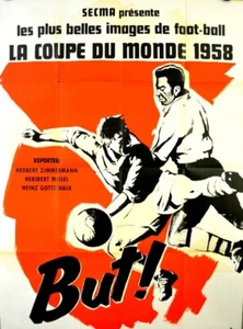 FOOTBALL Pelé Garrincha HINEIN: 1958 FIFA WORLD CUP SWEDEN FRENCH POSTER 47x63 - Picture 1 of 1