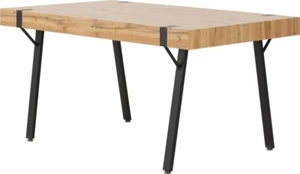 TREVISO DINING TABLE LIGHT OAK EFFECT / BLACK - Picture 1 of 5