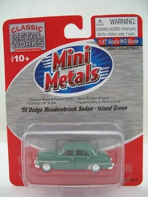 Mini Metals HO Model 30227: 1950 Dodge Meadowbrook Sedan, Island Green, MOC - Image 1 of 4