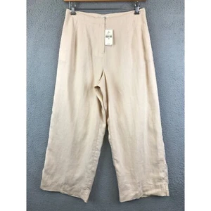 NEW J. Jill Cremebrule Linen Pants sz 10 Wide Leg - Picture 1 of 14
