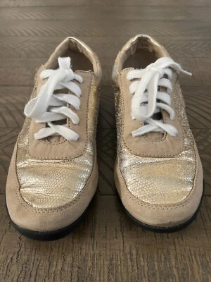 Zapato Deportivo Michael Kors Stanton Mujer Talla US 4 Gamuza Tostado y Dorado Foto 1 de 4