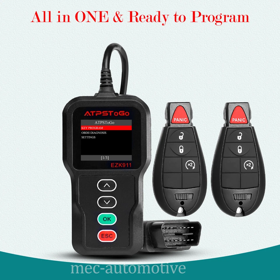 New Replacement Remote Key fob & Tool For 2009-2012 Dodge Ram 1500 2500 3500 - Image 1 of 4