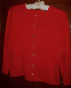 Cárdigan para mujer Valerie Stevens rojo 60% seda pequeña M - Imagen 1 de 3