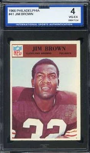 1966 PHILADELPHIA #41 JIM BROWN ISA 4 BROWNS HOF *ADT5937 - Picture 1 of 2