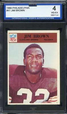 1966 PHILADELPHIA #41 JIM BROWN ISA 4 BROWNS HOF *ADT5937 - Image 1 of 2