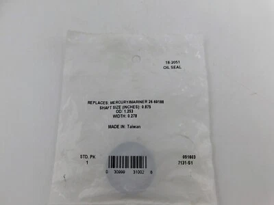 Sierra 18-2051 Oil Seal Mercury Mariner 26-69188 - Image 1 of 2