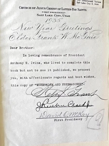 Relationship of Mormonism & Freemasonry SIGNED by 2 prophets Grant & McKay LDS - Bild 1 von 14