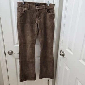 Vintage Ralph Lauren Corduroy Pants Womens 10 Brown Cotton 90s Straight Leg Y2K - Picture 1 of 10