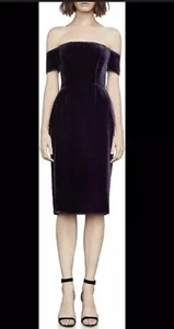 NEW BCBG COLD SHOULDER  A-L INE LONG SLEEVE DRESS   - Picture 1 of 4