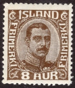 ICELAND 1920, SC-114, Fresh MNH** 8 aur scv $45.00 *Bay Stamps* - Picture 1 of 2