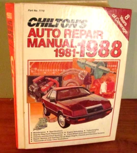 PIEZA CHILTON Nº 7770, MANUAL REPARACIÓN COCHE 1981-1988, 8 AÑOS DE COBERTURA - Imagen 1 de 4