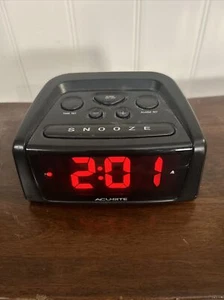 Acurite Big & Loud Alarm Clock #13019 USED WORKING FAST SHIPPING BLACK/RED - Picture 1 of 7