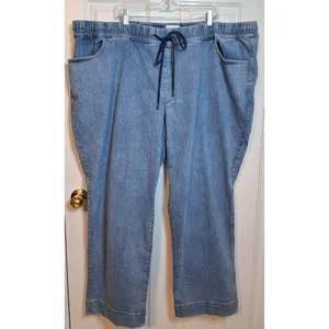 Lane Bryant Flex Magic Waistband High Rise Relaxed Straight Leg Jeans Size 30/32 - Picture 1 of 13
