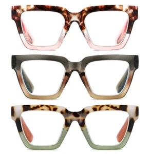 Yogo Vision Blaulicht blockierende Lesebrille für Damen groß quadratisch Übergröße - Bild 1 von 5