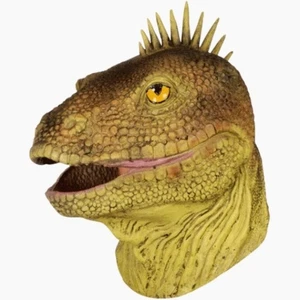 ADULT LIZARD GECKO REPTILE TROPICAL IGUANA DINOSAUR COSTUME LATEX MASK. V1013 - Picture 1 of 4