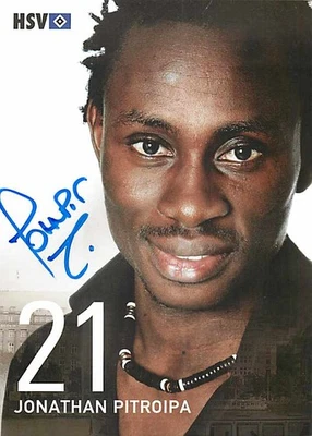 Jonathan Pitroipa Original Autogrammkarte HSV - ca.11cm x 15cm - Bild 1 von 2