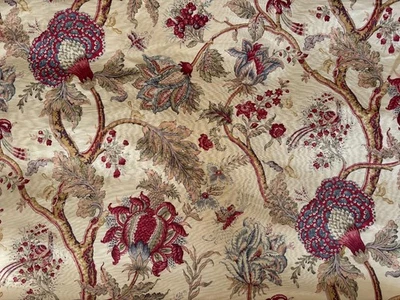 Tela Flor Dragón Bennison - Original en Beige 3 yardas Foto 1 de 4