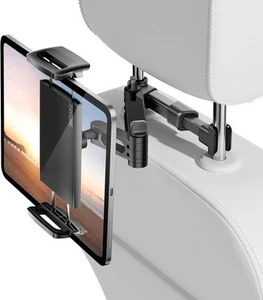 Tryone Car Headrest Tablet Holder Mount Stretchable Backseat Tablets Black  - Afbeelding 1 van 6