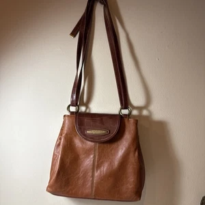 Vintage Capezio Oversized Hobo Shoulder Bag Large Brown Leather Boho Purse - Picture 1 of 19
