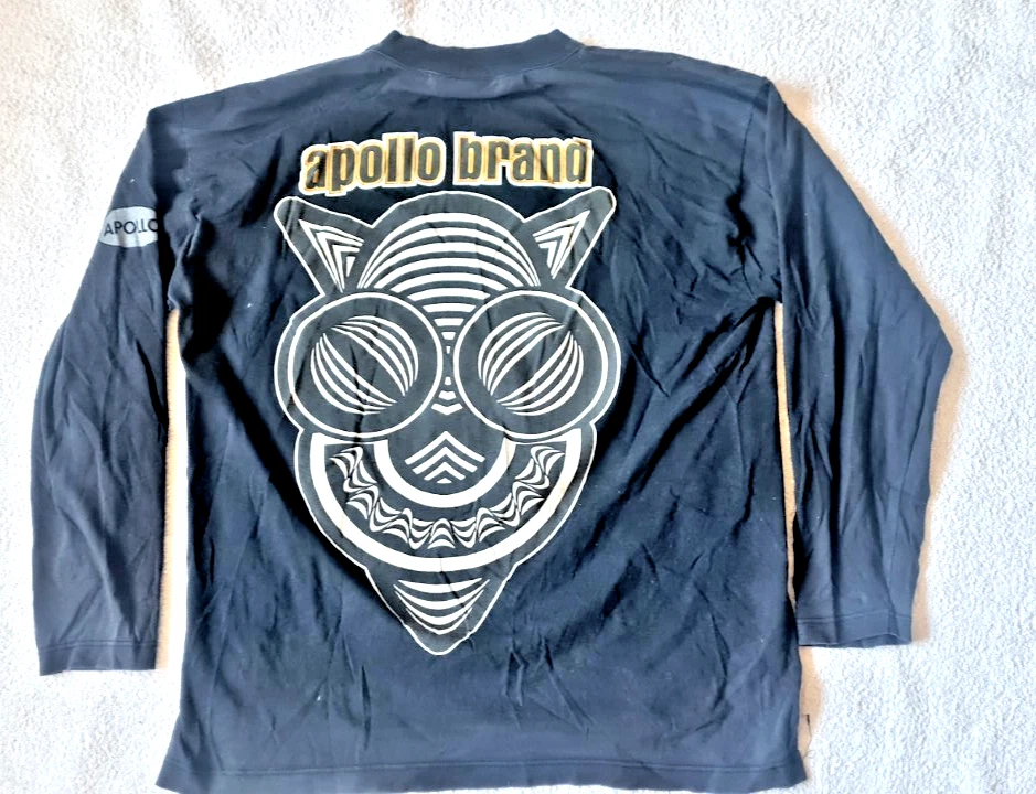 Apollo London anni 90 Techno House Clubwear manica lunga - camicia rave vintage - Immagine 1 di 4