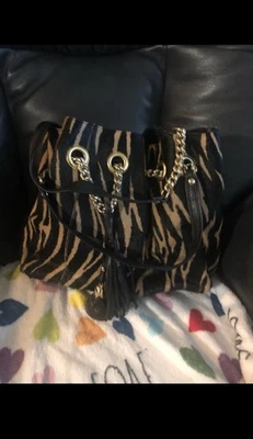Roberta Gandolfi Calf Hair Tiger Pattern print hobo bag purse - Image 1 of 4