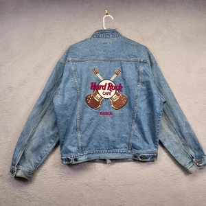 Chaqueta de mezclilla Hard Rock Café vintage para hombre L azul lavado medio camionero Kona Rock - Imagen 1 de 17
