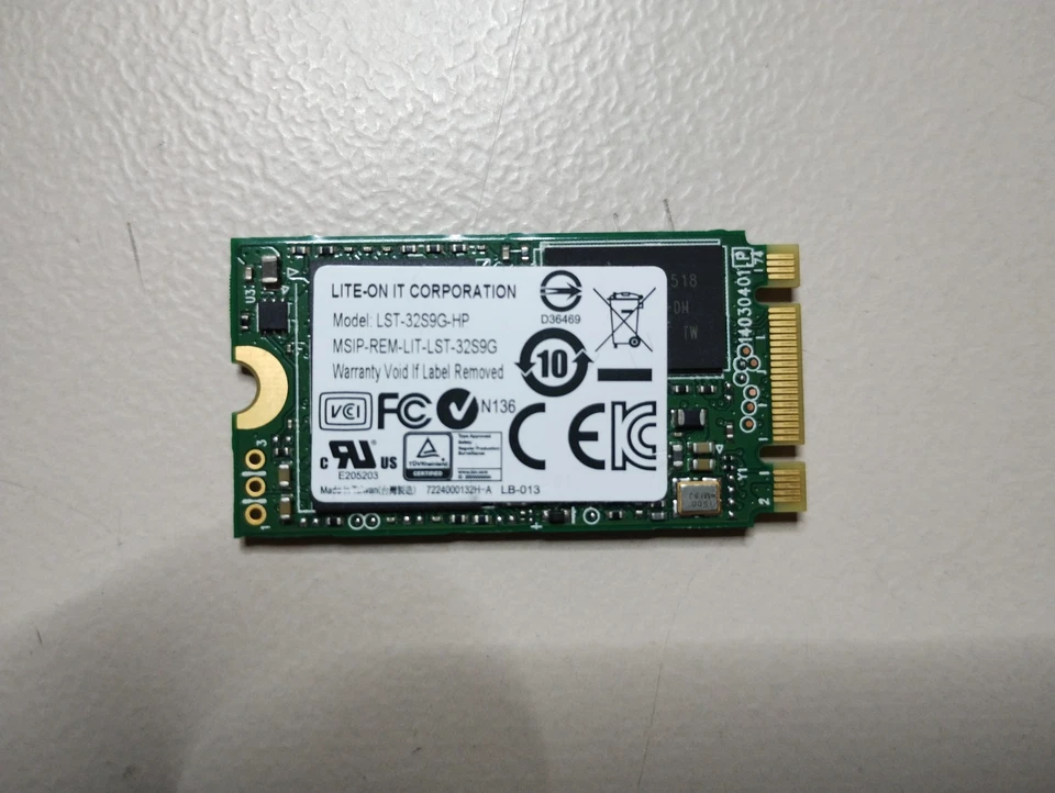 SSD 32GB M.2 SATA Lite-On IT - Bild 1 von 1