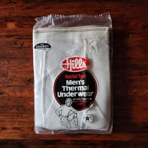 Vintage Hills intimo termico uomo piccolo 30-32 pesante tipo Raschel USA - Foto 1 di 3