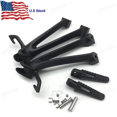 Soporte estriberas traseras para pasajero Suzuki GSXR600/750 apto para 2006-2007 Foto 1 de 4