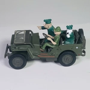 Vtg G-Gate “Beetle Bailey” 1/32 Die Cast Willys Jeep With Bailey, Sarge & Otto - Picture 1 of 14