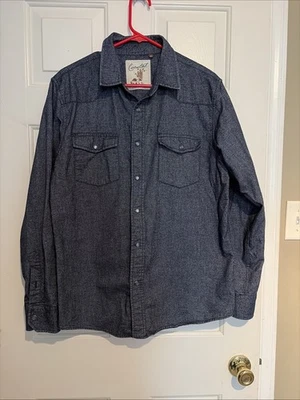 Camisa a Presión Marca Coastal Denim Perla Grande Estilo Occidental Con Botones Foto 1 de 4