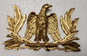 Moldura decorativa pequeña águila antigua dorada marrón resina montaje en pared - Imagen 1 de 3