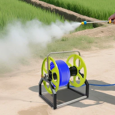 Hose Reel Garden Hose Holder 100m/328.1ft Water Hose Reel Storage 180 ° Rotation - Image 1 of 4