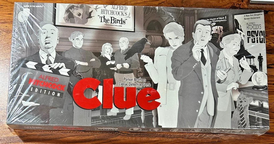 NEW Clue Alfred Hitchcock Edition Detective Game by Parker Brothers 1999 - Image 1 of 2