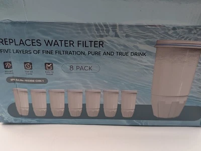 7 Water Filter Replacement Compatible Zero Pitcher and Dispenser ZR-001 PFOA  - Image 1 of 4