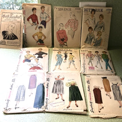 Vtg 50/60's Sewing Pattern Sz 12-14 Pencil Skirts Pants Blouses Uncut Simplicity - Image 1 of 4