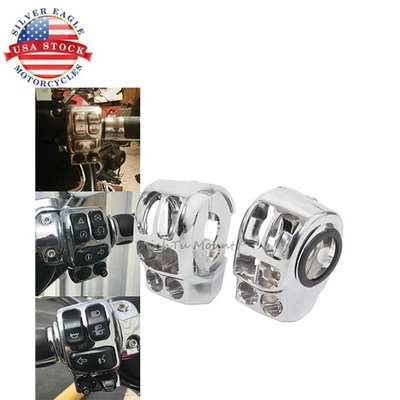 Chrome Handlebar Control Switch Housing For Harley Touring  Street Electra Glide - Image 1 of 4